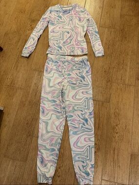 Cuddl Duds Pastel Swirl Top in Blue, Pink & Mint